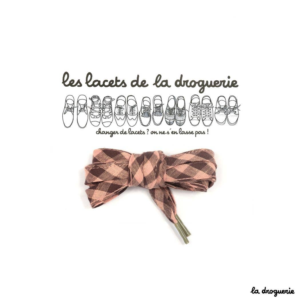 LA DROGUERIE - Wholesale Shoelaces - Unisex - Flat laces 105 cm "Place des Lices" guava0