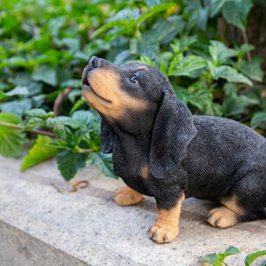 Hi-Line Gift Ltd. - Wholesale Outdoor Ornament/Decor - Howling Dachshund Puppy Statue0