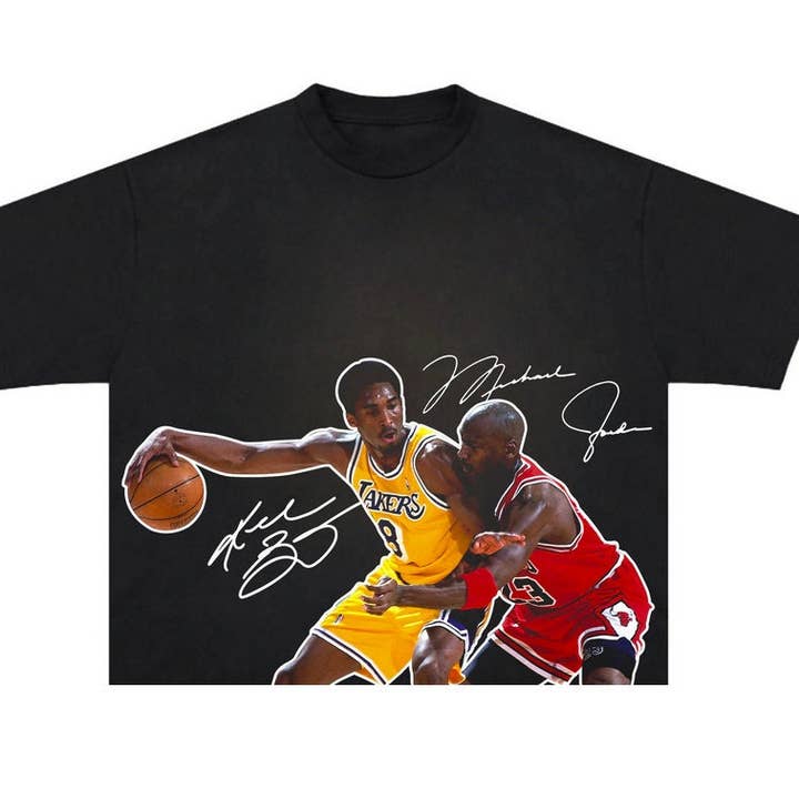 TheKingShirt - Wholesale Screen Printed T-Shirt - Unisex - Kobe Bryant vs. Michael Jordan Graphic T-Shirt - Basketball 0