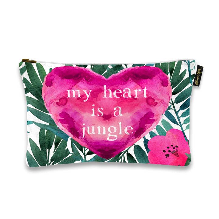 Oliver Gal Kunstbeutel „Jungle Heart“ (Größe 9 x 6) für den Großhandel von The Oliver Gal Artist