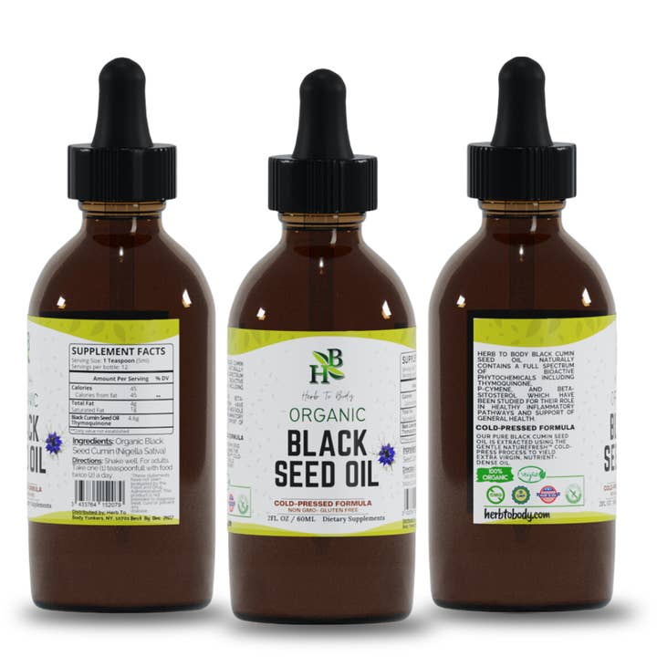 Herb To Body - Wholesale Oral Supplement/Vitamin - Organic Black Seed Oil (Cold-Pressed) - Bulk Wholesale Sizes6