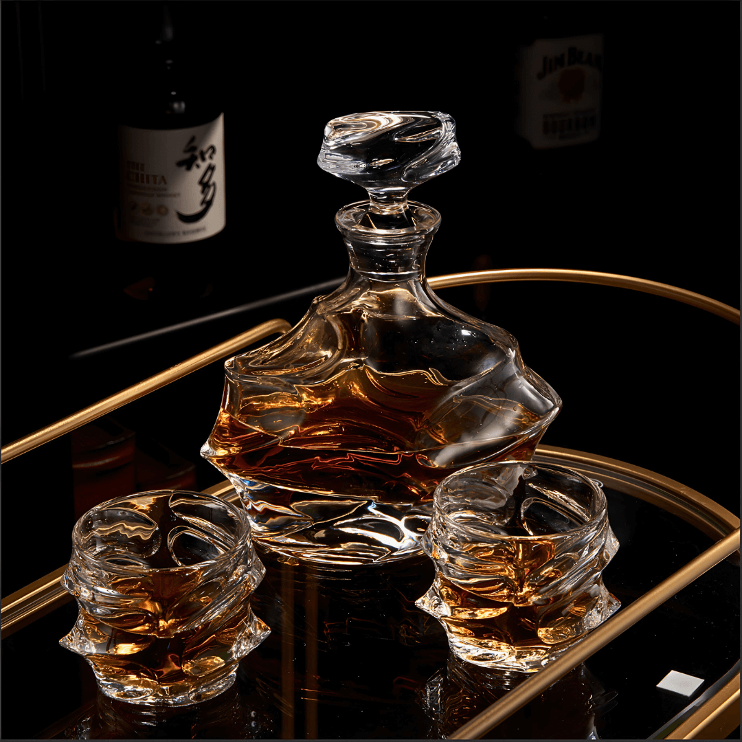TsukiGlass - Wholesale Decanter - Storm Japanese Crystal Whisky Decanter V25