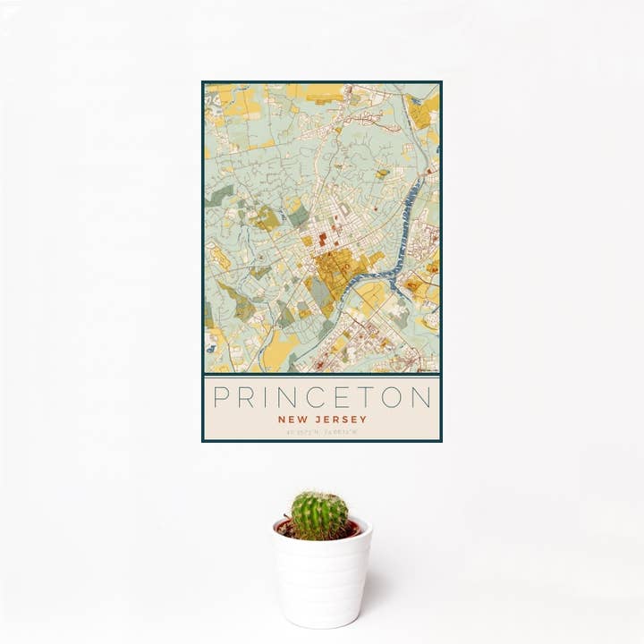 Impresión de mapa de Princeton Nueva Jersey para venta al por mayor de JACE.design