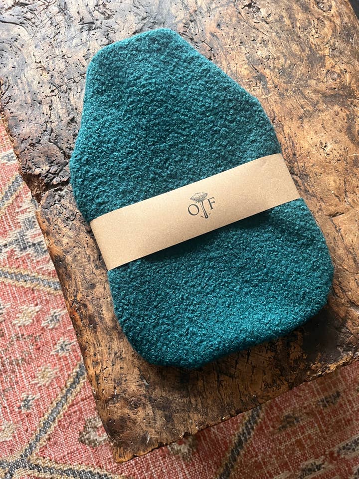 Hot water bottle - Boucle wool - Green for wholesale by Orla & Fern