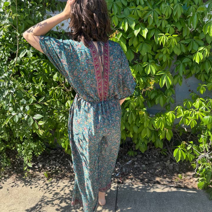 Seeds - Wholesale Jumpsuit - Women's - Silk Jumpsuit | One Size Adjustable Tie | 4 Patterns Pockets