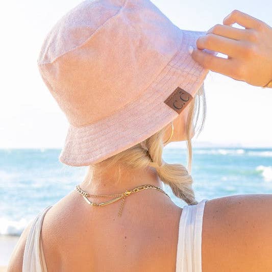 Naomi's Happy Place Shop - Wholesale Bucket Hat - Women's - CC Terry Cloth Bucket Hat12