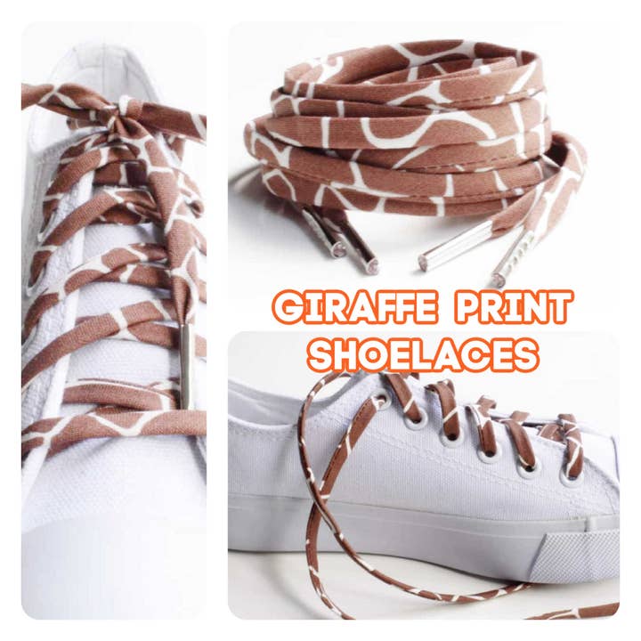 Cute Laces - Wholesale Shoelaces - Kids & Baby - Cute Laces - Giraffe Print Shoelaces for Adults and Kids