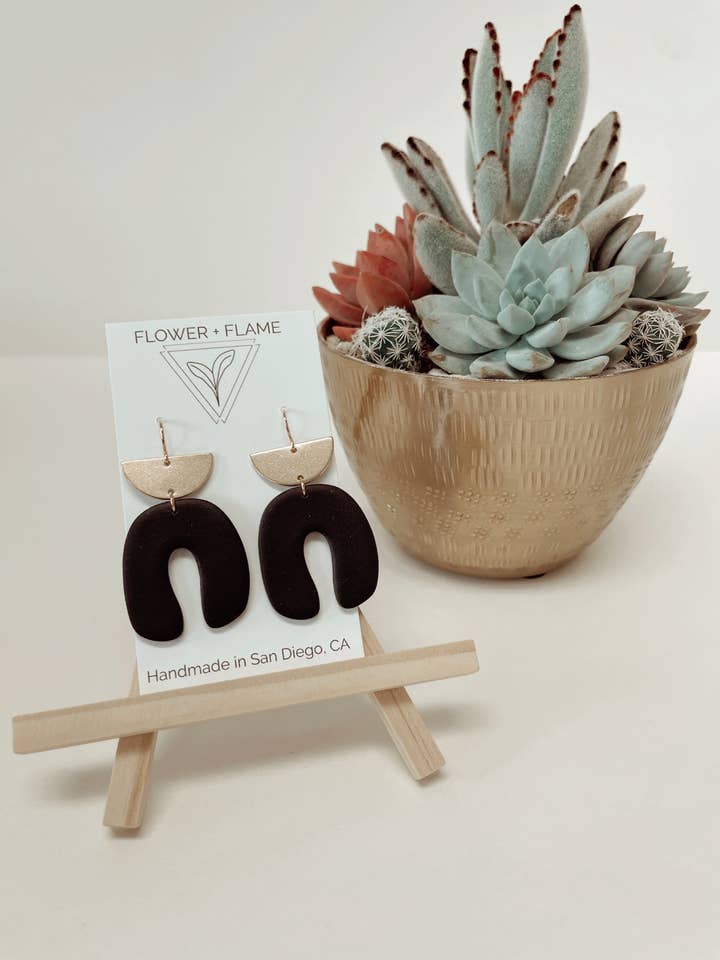 The Mojave Earring | Black for wholesale by Flower & Flame