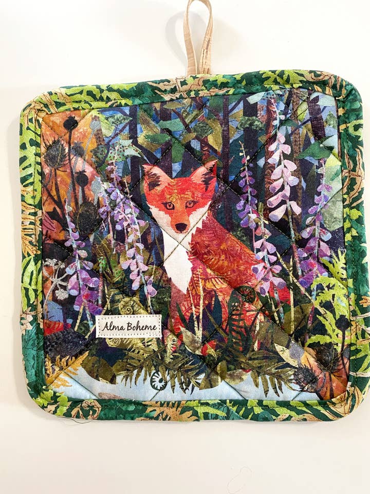 Suporte de Pote Woodland Fox Cork e Algodão (sem bolso) por atacado de Alma Boheme Handmade