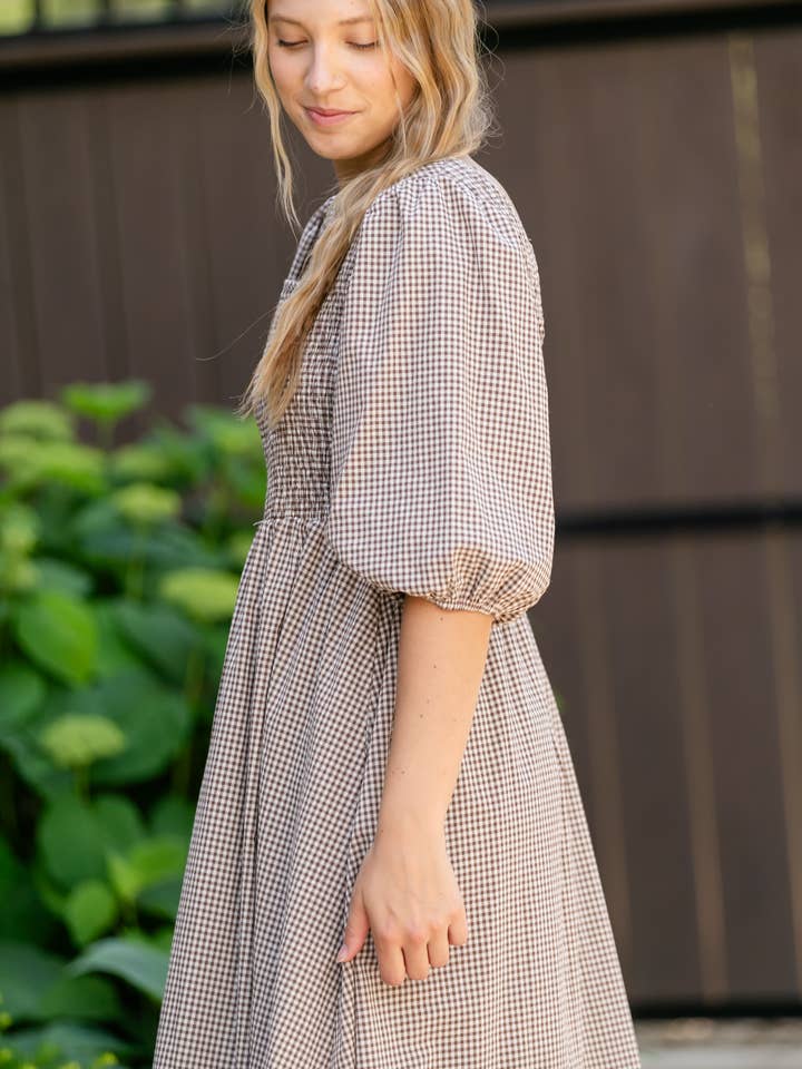 Inherit Clothing Company - Wholesale Dress - Women's - Womens Kayleen Gingham Maxi Dress Fall 3