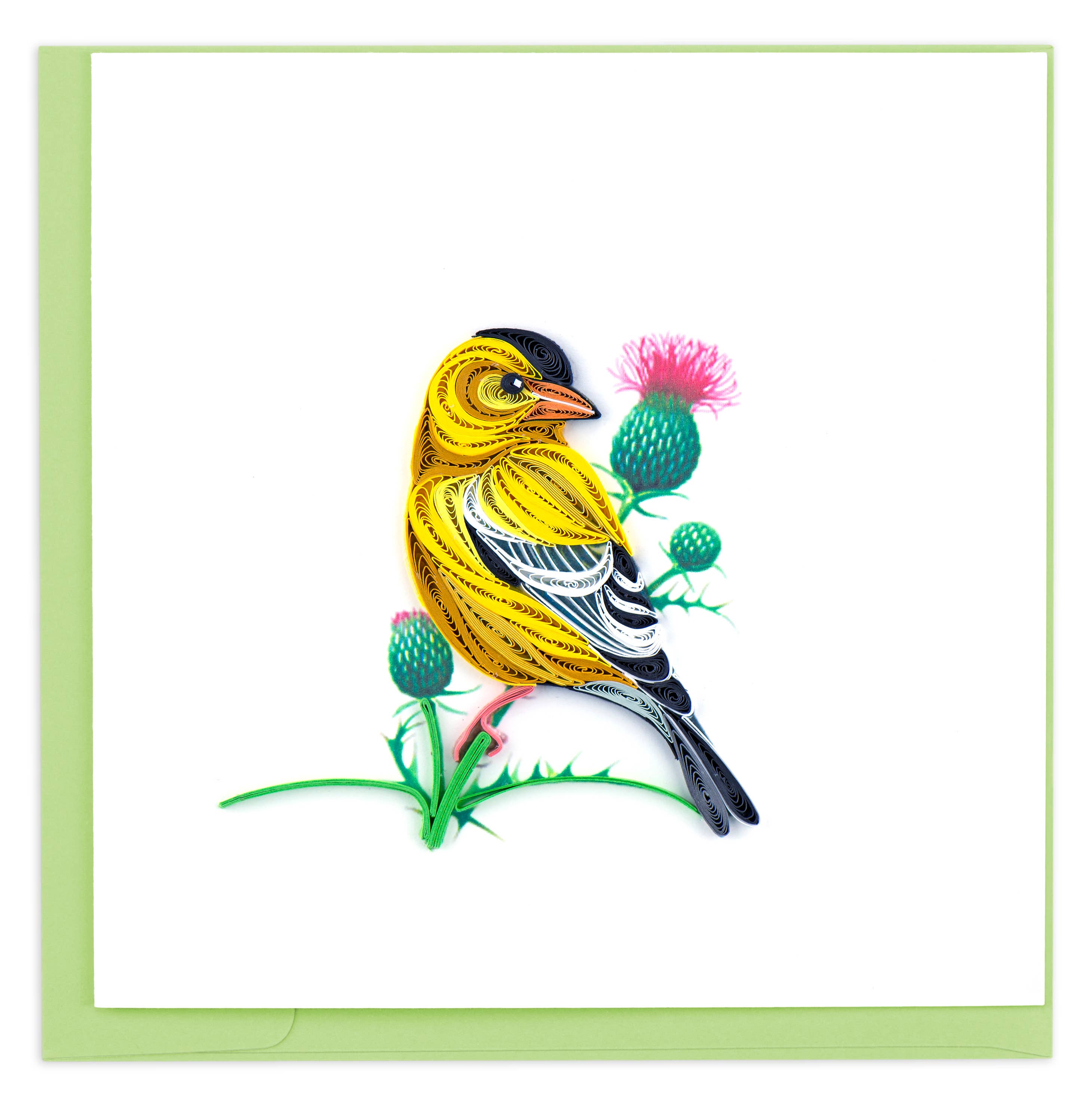 Second Nature Ltd - Wholesale Everyday Greeting Card - American Goldfinch - Quilling Card, Handmade Greeting Card0