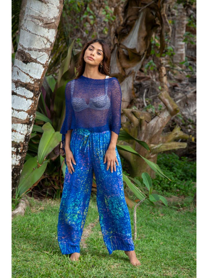 Bali Prema - Vendita all'ingrosso Poncho - Donna - Poncho estivo in maglia trasparente con coprispalle - Copricostume da spiaggia Boho1