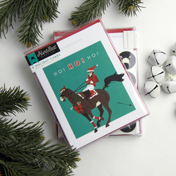 Hunt Seat Paper Co. - Wholesale Christmas Card - Ho! Ho! Ho! Equestrian Horse Christmas Card