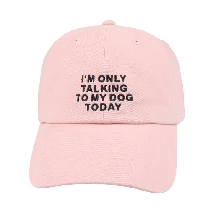 I’m Only Talking to My Dog Today Baseball Cap – Adjustable Cotton Hat for Dog Lovers – Black or Pink for wholesale by HATPHILE