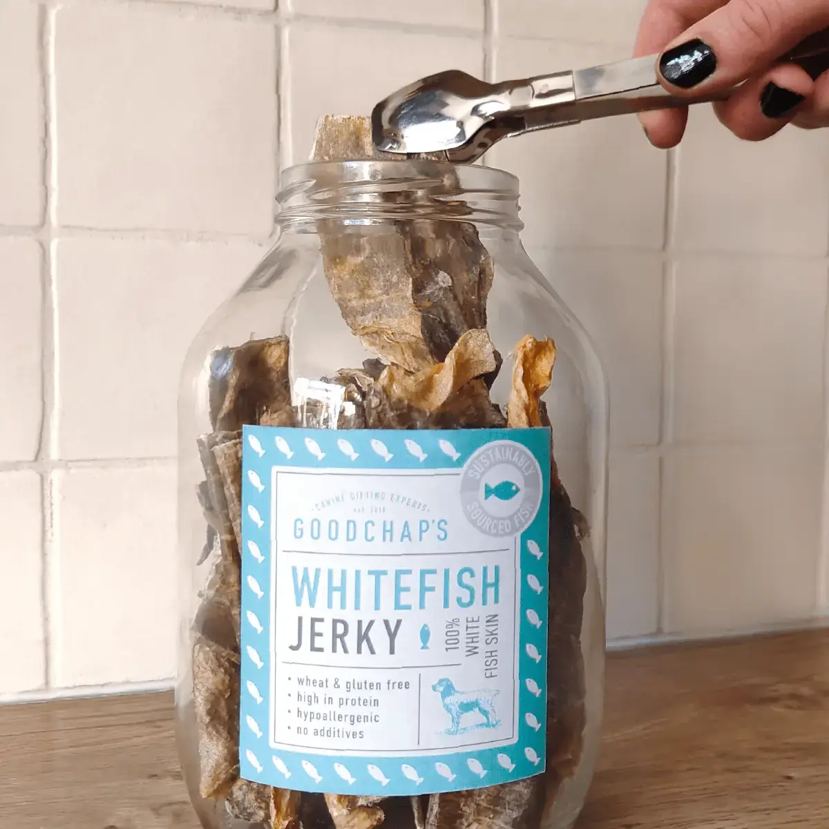 Goodchap's - Vendita all'ingrosso Snack - Cani - Ricarica in Barattolo | Pesce Bianco Essiccato6