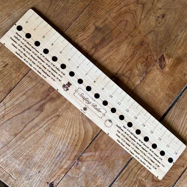 American Hardwood Seed and Bed Ruler - Made in US with American Lumber for wholesale by Celtic Farm LLC