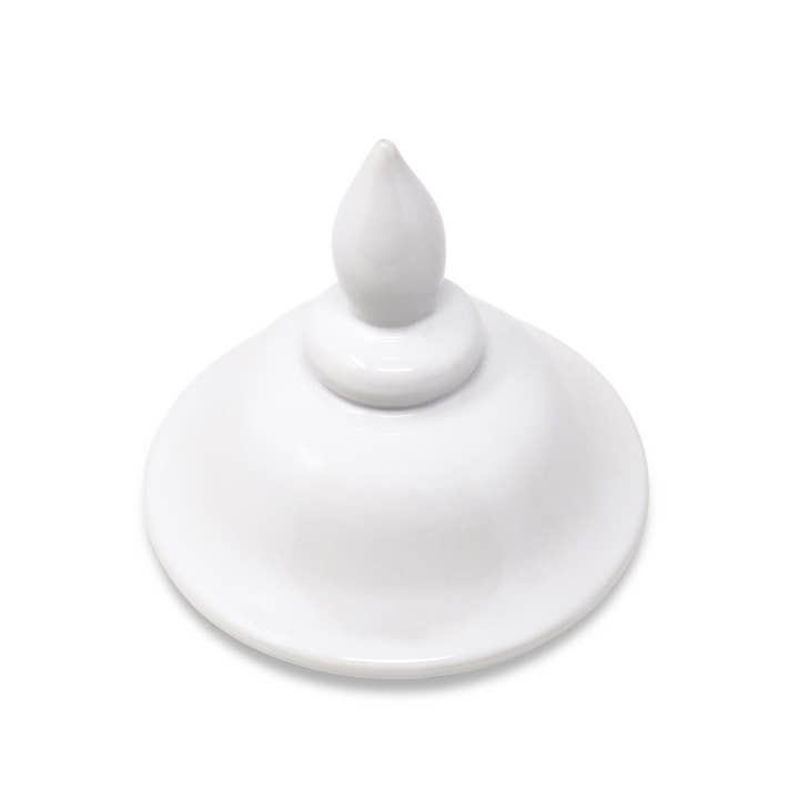 VIVIENCE - Wholesale Decorative Jar - White Ginger Jar With Gold Flower Detail3