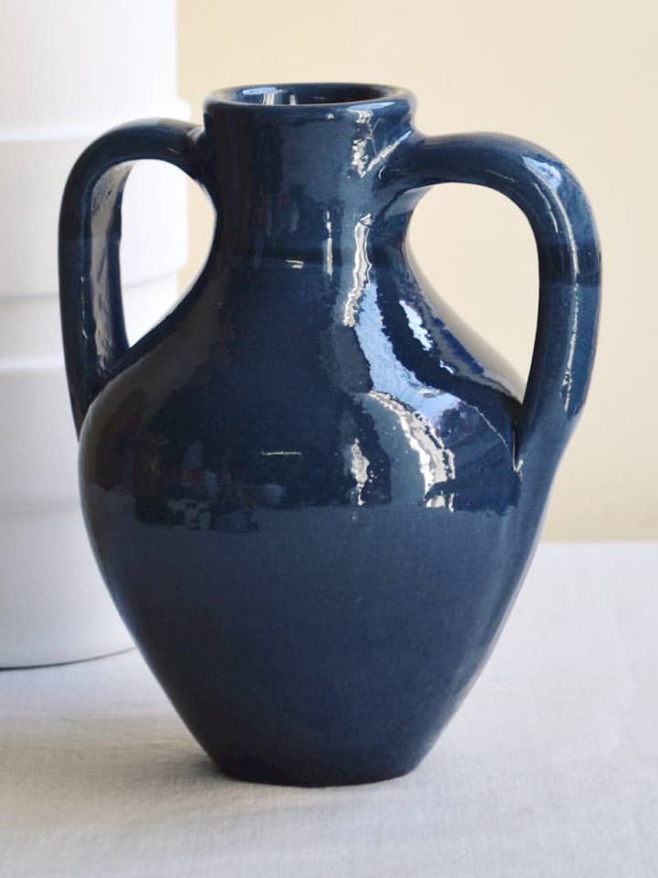 Traditioneller dunkelblauer Krug aus Keramik für den Großhandel von Cerámica Roca Caus