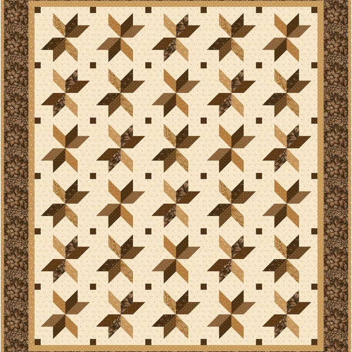 Lamb Farm Designs – Engroshandel Quiltet tæppe – Karamel Latte Quilt Mønster3