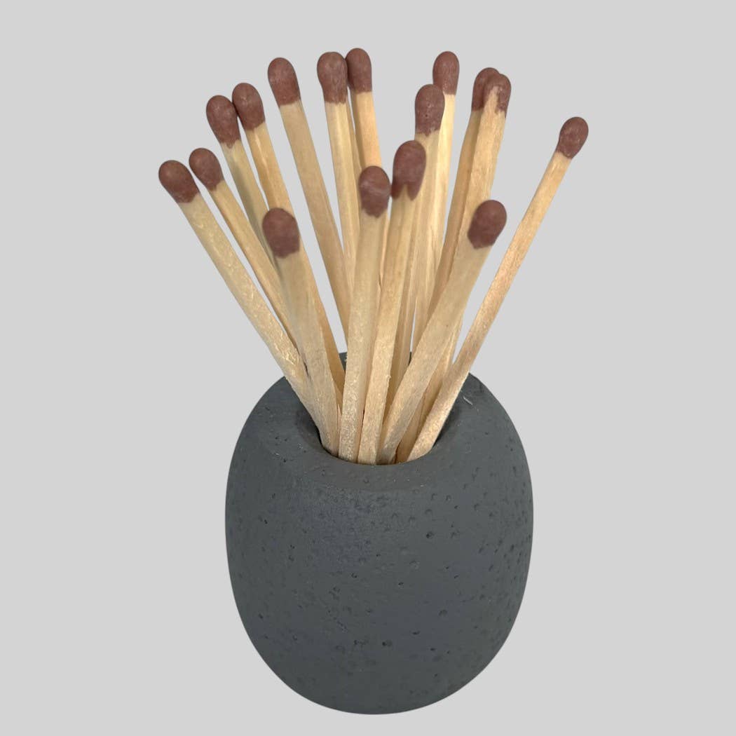 CJ Gift Goddess - Wholesale Match Holder - Concrete Match Holder/Toothpick Holder: Includes 25 Matches20