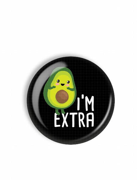 Topper de Badge Reel | Je suis Extra | Interchangeable pour la vente par Snarkynurses