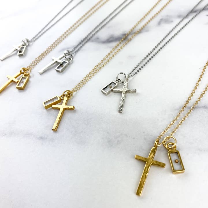Light Shine - Wholesale Pendant/Charm Necklace - Cross Necklace with Mustard Seed | Faith Christian Necklace1