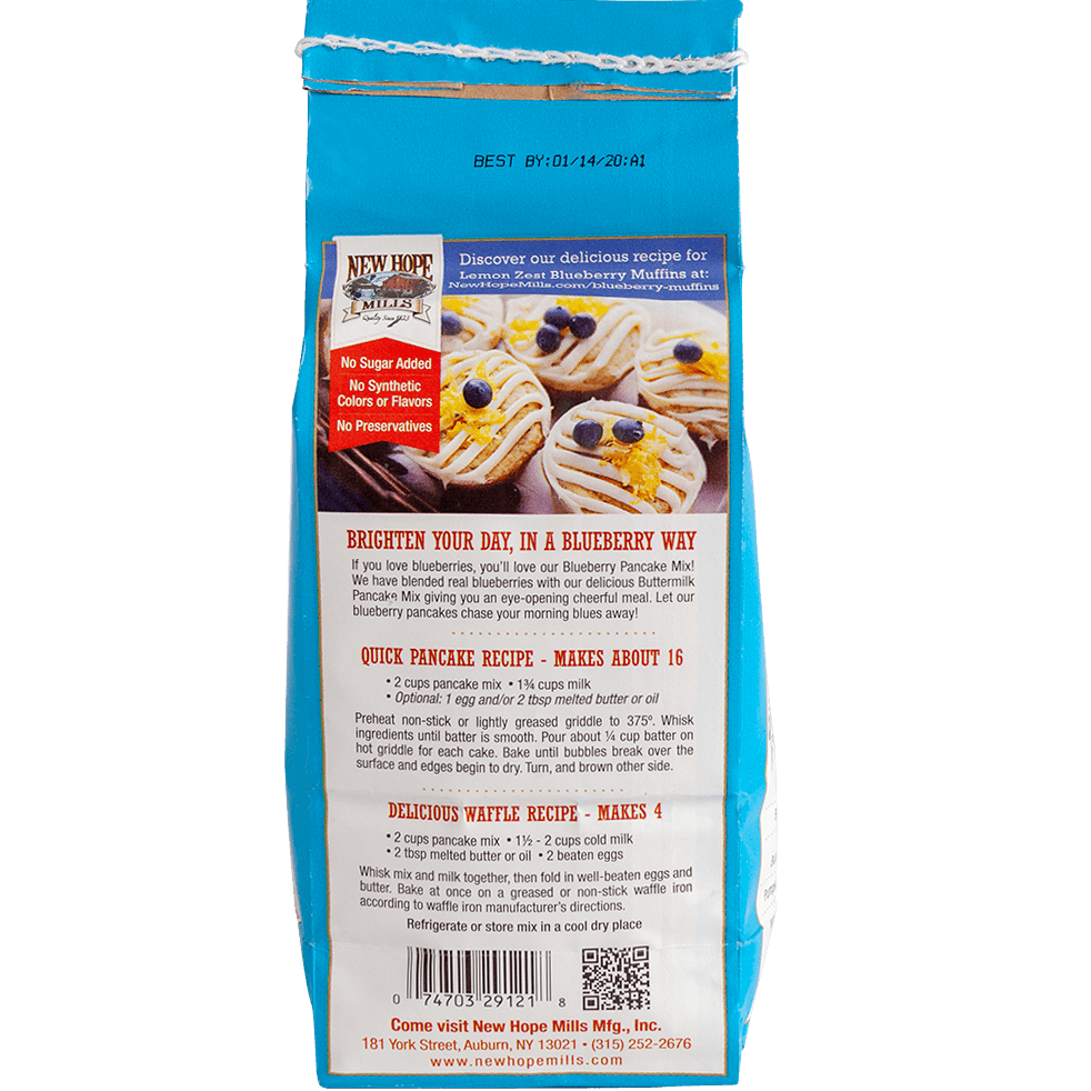 New Hope Mills - Wholesale Pancake Mix - Blueberry Pancake Mix1
