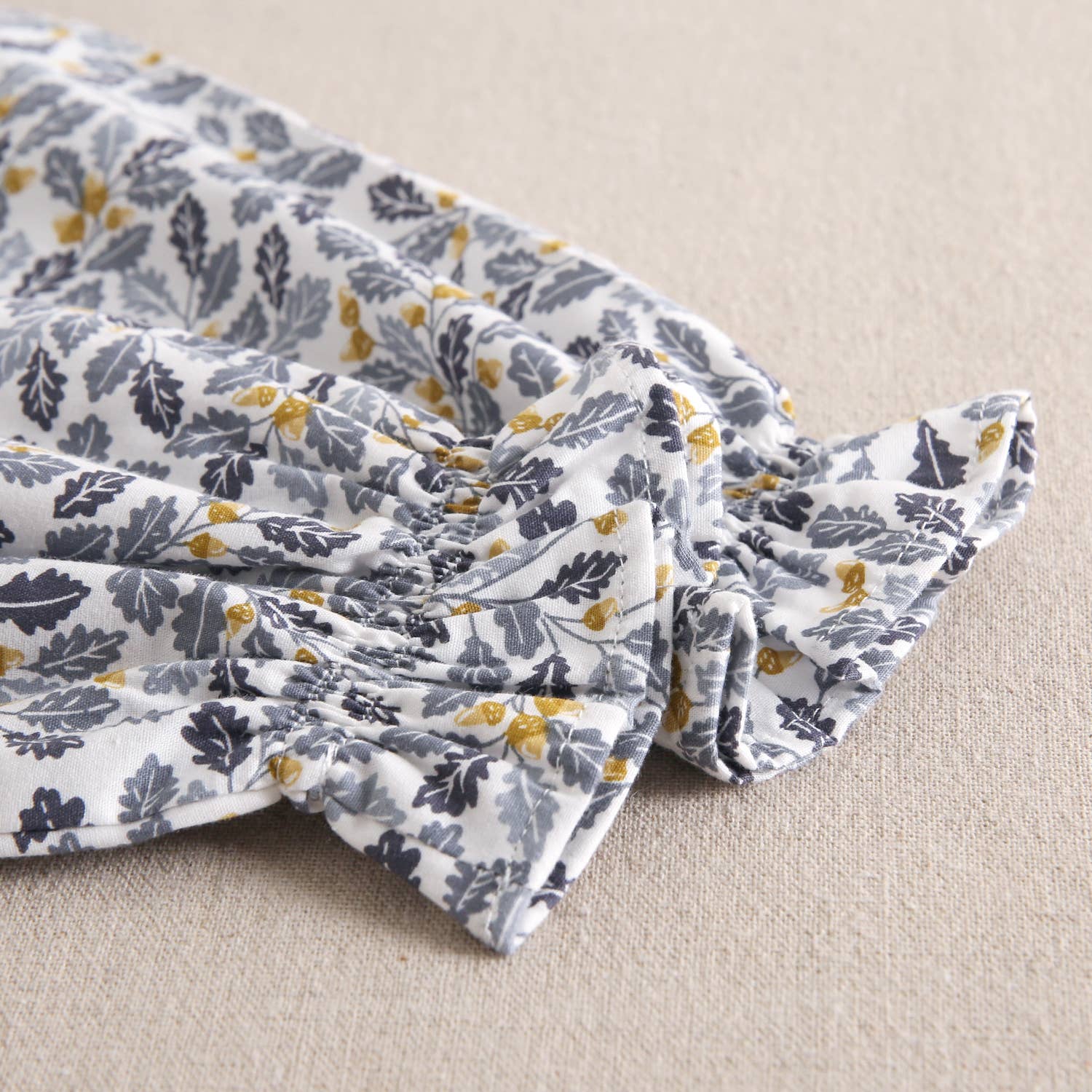 Dadati - Wholesale Dress - Kids - Girl's dress with blue and mustard leaf print7