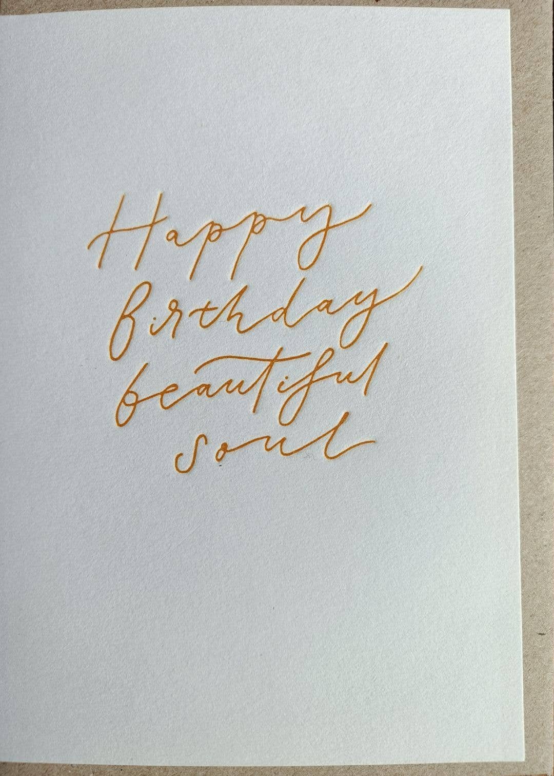 THE LITTLE PRESS - Wholesale Verjaardagskaartje - Fijne Verjaardag Mooie Ziel - Kaart - Gewone Kaart1