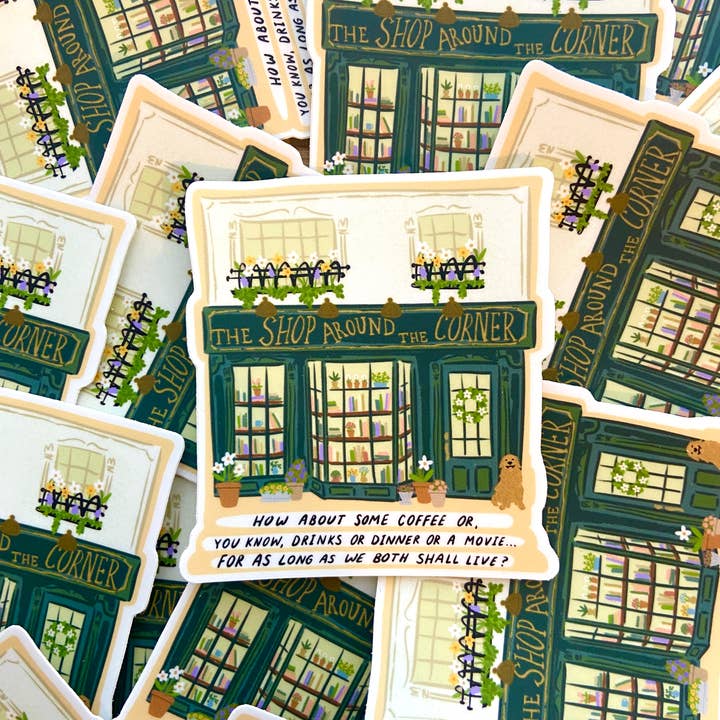 Spring Shop Around the Corner Sticker for wholesale by Makerie Day