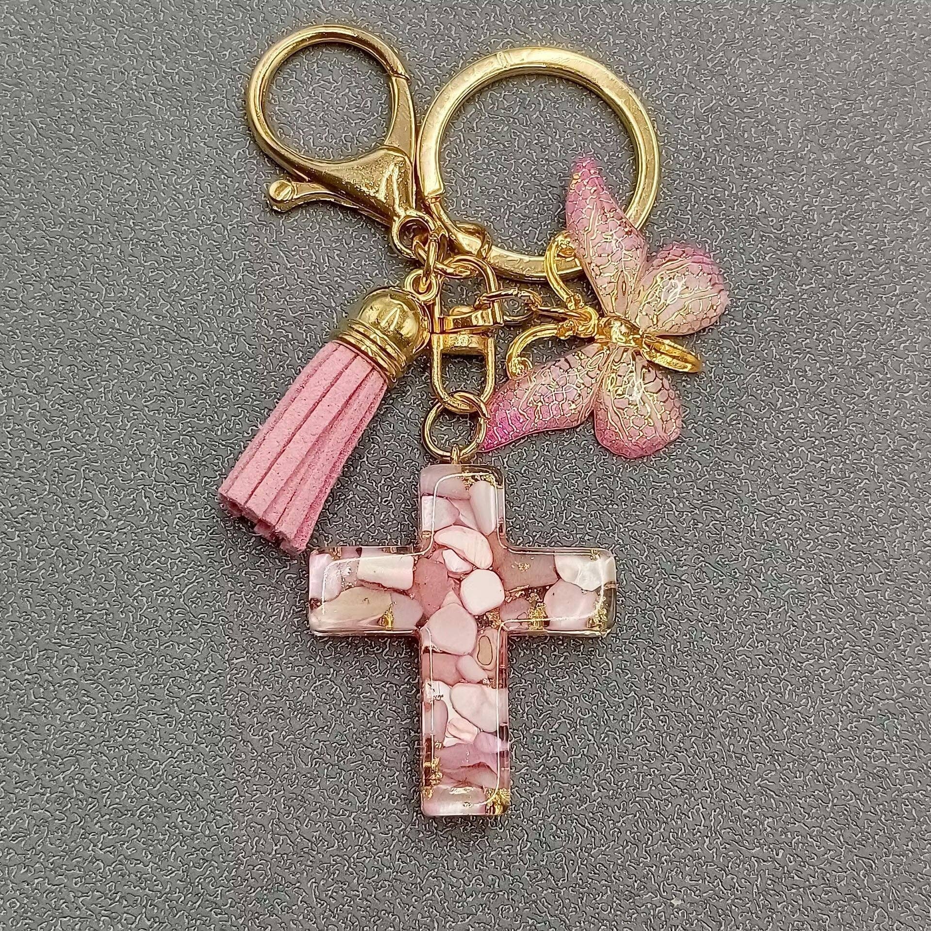 Mio Queena - Wholesale Keychain - Women's - Multi-style Acrylic Butterfly Resin Cross Pendant  Keychains12