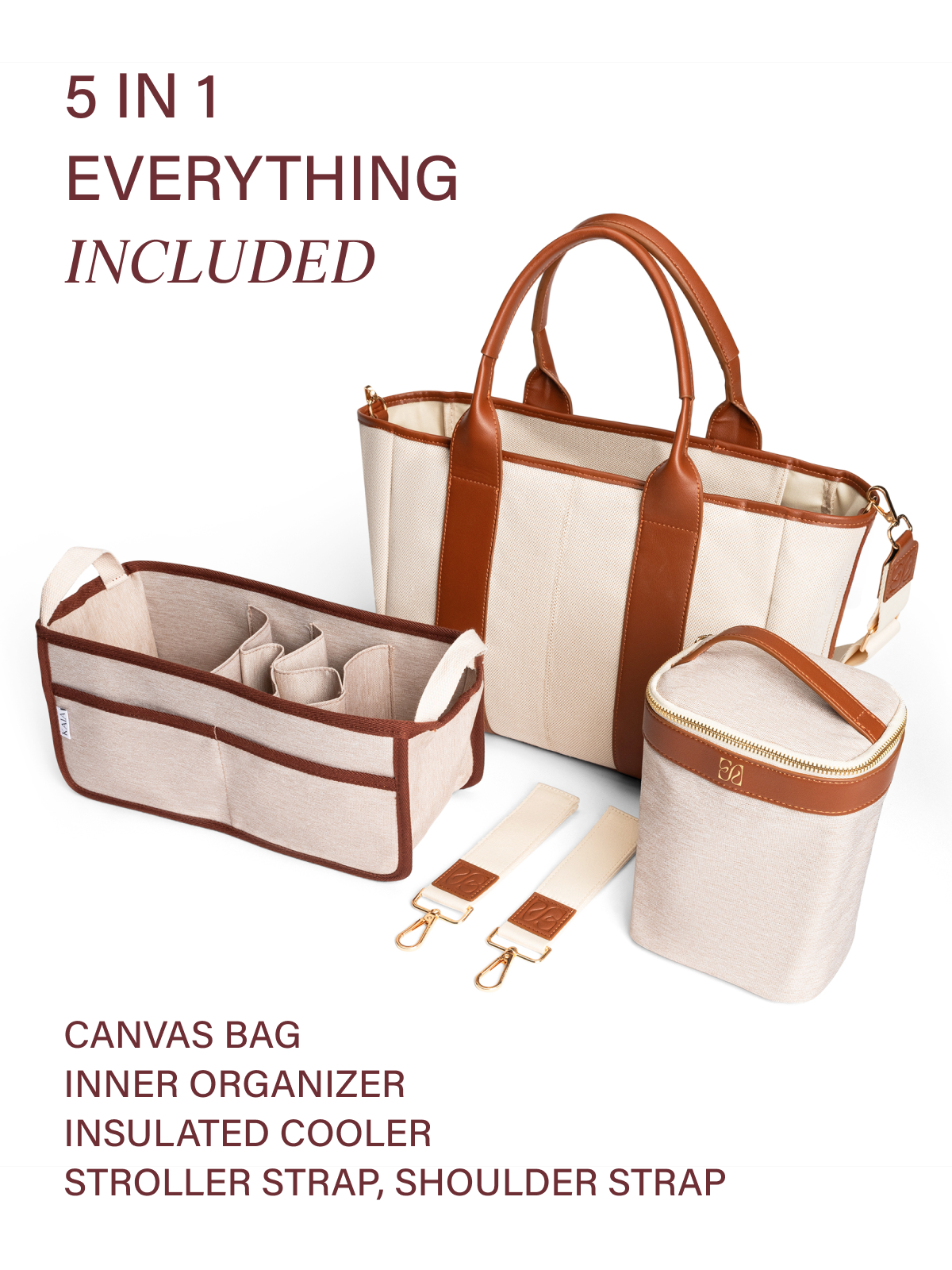 Kaia Studio – wholesale Skötväska - Baby – Skötväska - 5-delars set1