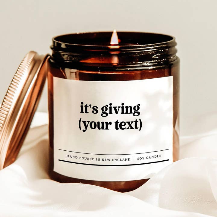 Bougie en cire personnalisée avec texte, cadeau personnalisé, pot avec citation drôle pour la vente par Scently Moments