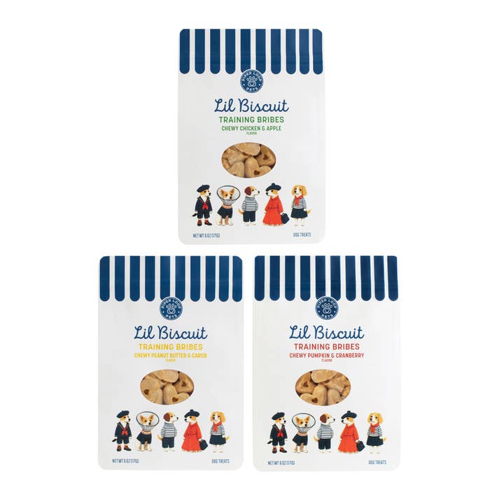 TRAINING BRIBES POUCH 12 per case — 4 each of 3 flavors for wholesale by Piper Loop Pets