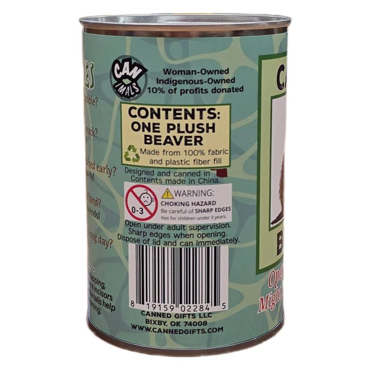 Canned Gifts - Wholesale Stuffed/Plush Toy - Kids & Baby - Chipper the Canned Beaver | Stuffed Animal Plush w/Jokes3