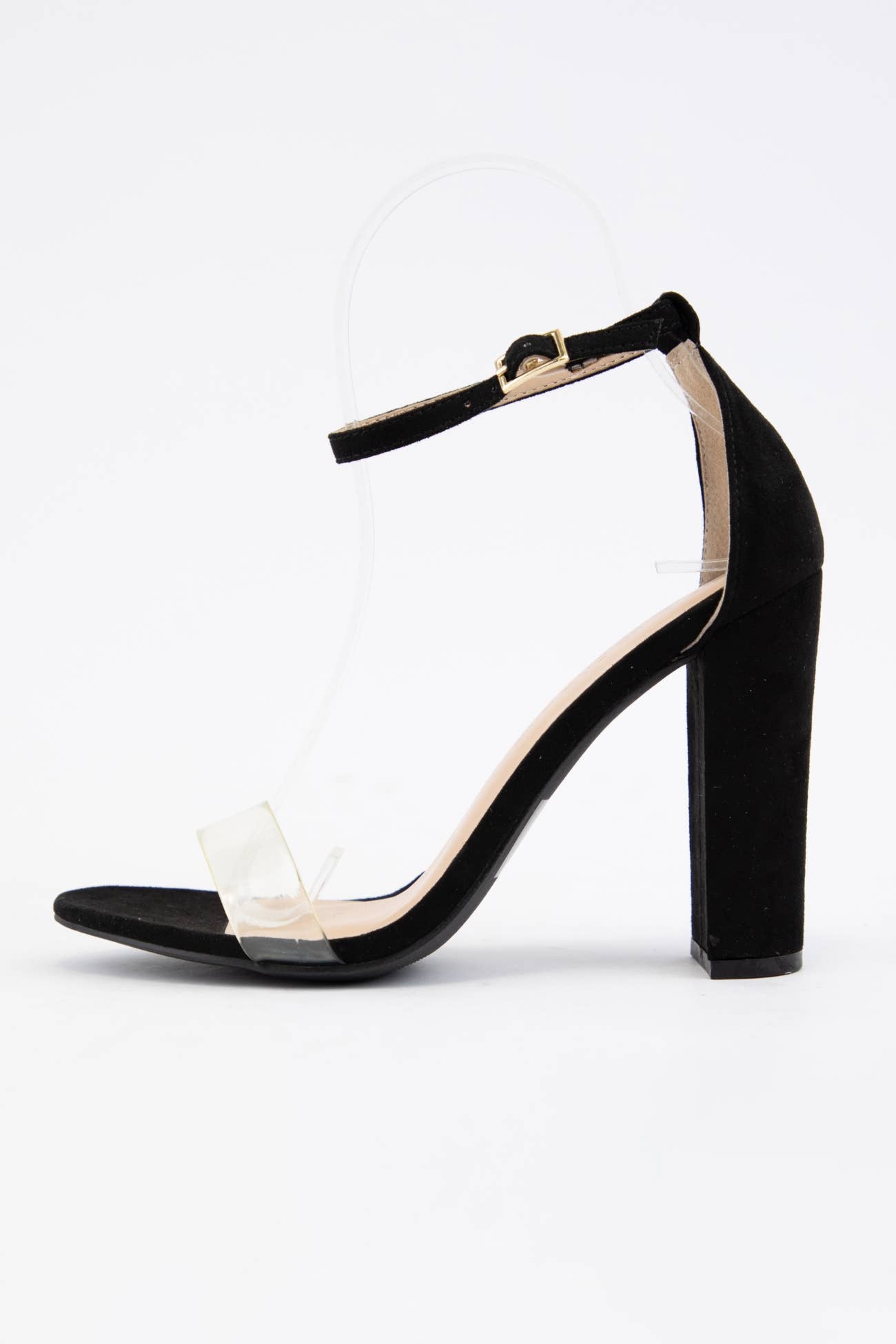 BLACK WEEKLY DEAL MORRIS-133 CLEAR UPPER ANKLE STRAP HEEL for wholesale on Faire3