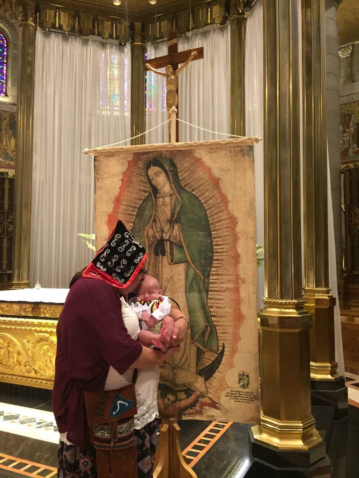 OUR LADY of GUADALUPE Faux Jute Henequen Tilma Replica for wholesale by Made By Catholics