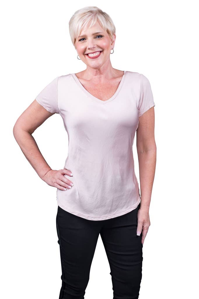 TINA Stephens Italy/Tees By Tina - Wholesale T-Shirt - Women's - Brea Viscose Sheen Top (BSS180)3