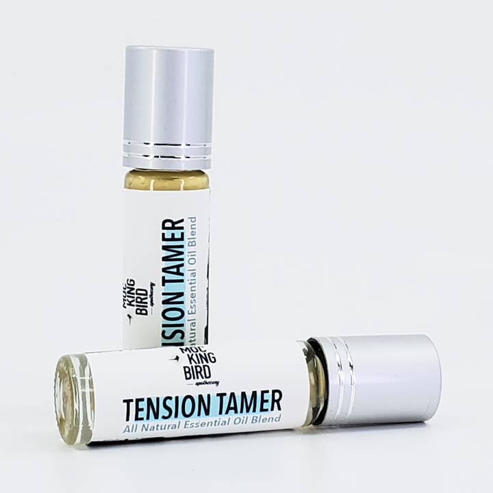 Tension Tamer Balance Emotions Essential Oil Rollerball | Magnesium Stress Relief Blend with Lavender, Chamomile & Frankincense for wholesale by Mockingbird Apothecary