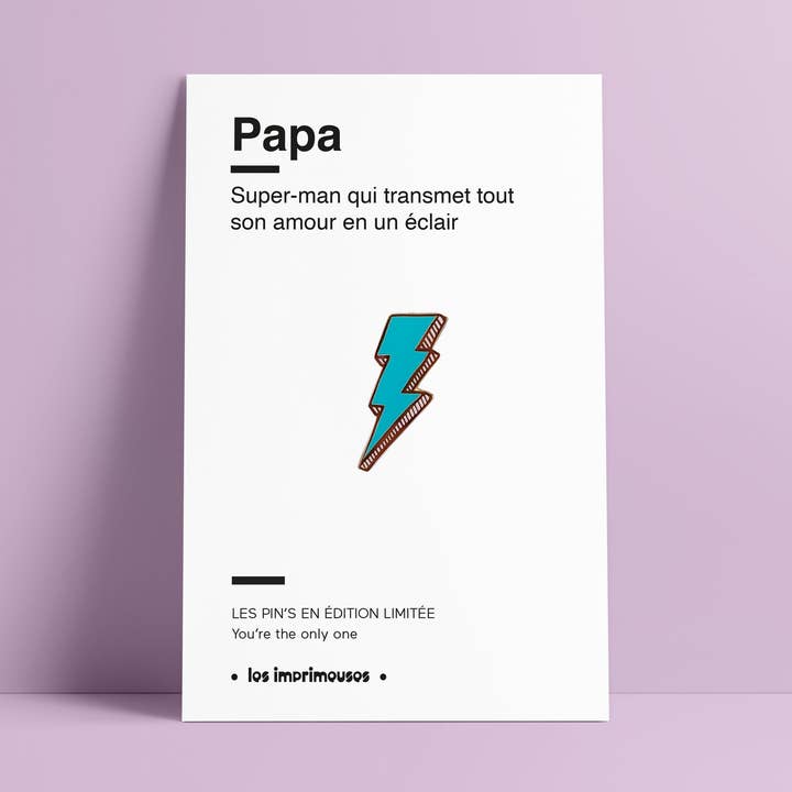 Pin's Blixt - Pappa (Fars dag) för wholesale av LES IMPRIMEUSES