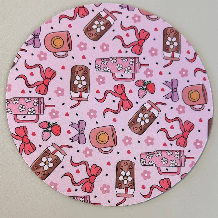 Just a girl Round Mouse Pad for wholesale by Murray Made Designs