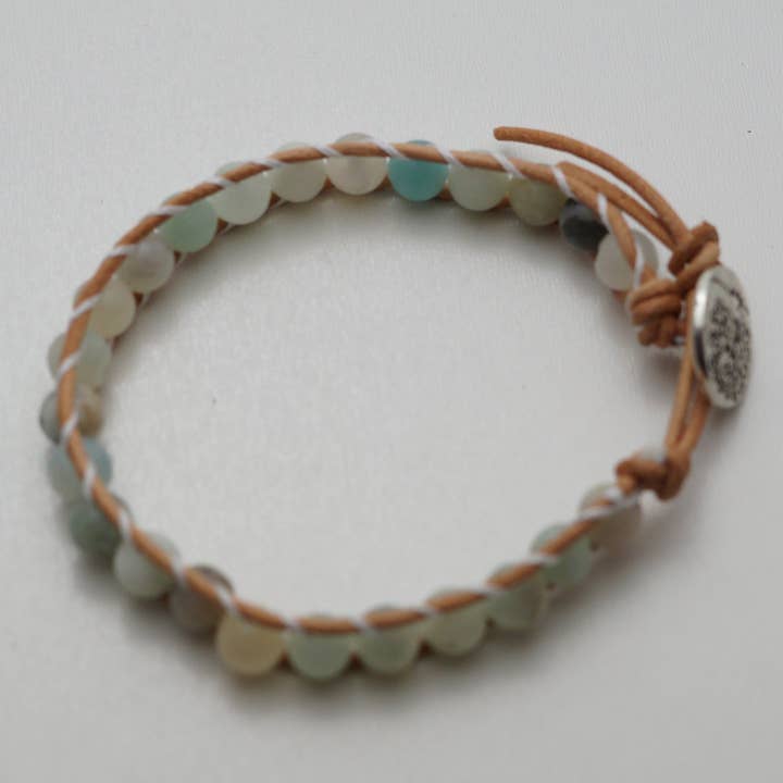 Perler Armbånd Amazonite Crystal Unisex Håndlavet for engroshandel hos Daof Co.