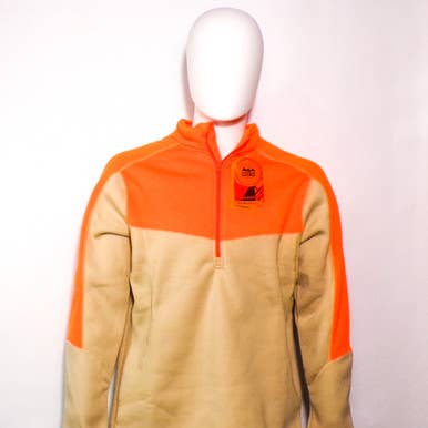 Mid America - Wholesale Jacket - Men's - Tan/Blaze Orange Pullover Hunting Sweatshirt - 6ct1