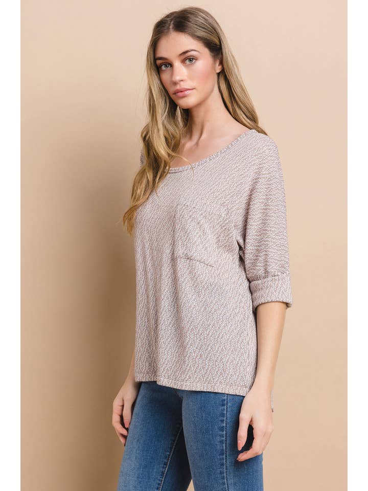 Ces Femme USA – wholesale Knit top – Women's – Dolman 3/4 Sleeve Knit Top / TY12894SA