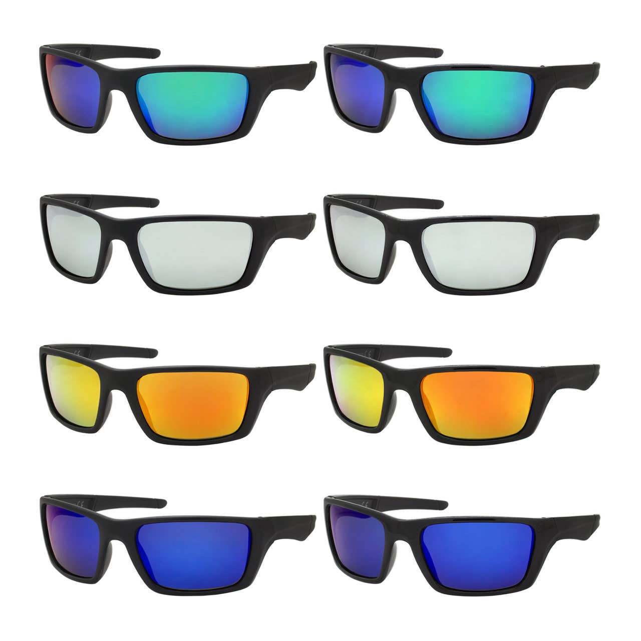 Wholesale Polarized Mens Sunglasses Sport Wrap Color Mirror Sunglass