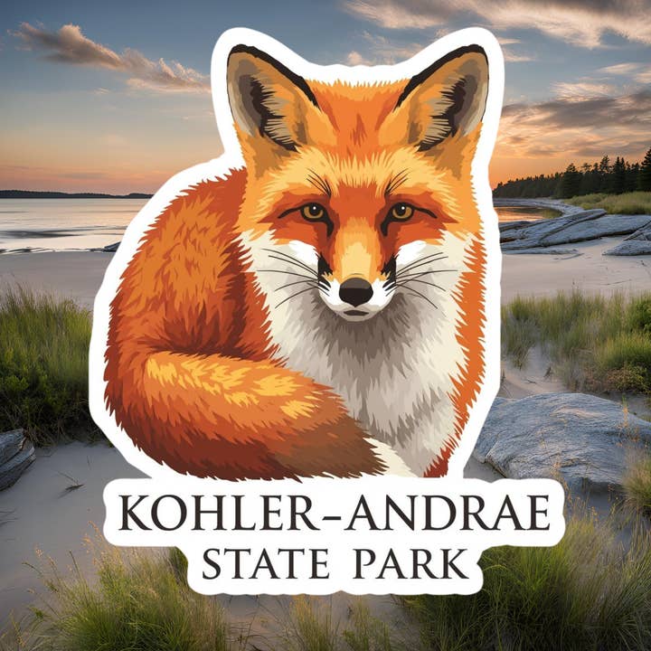 Kohler-Andrae Dunes Fox Decal for wholesale by Wilderness Adventures