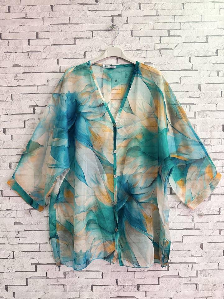 ZAFA PARIS - Wholesale Button Down Shirt - Women's - 28F23H45-Button-up blouse with print7