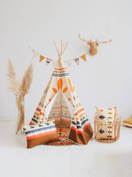 "Native vibe" Teepee tent and mat set for wholesale by Moi Mili