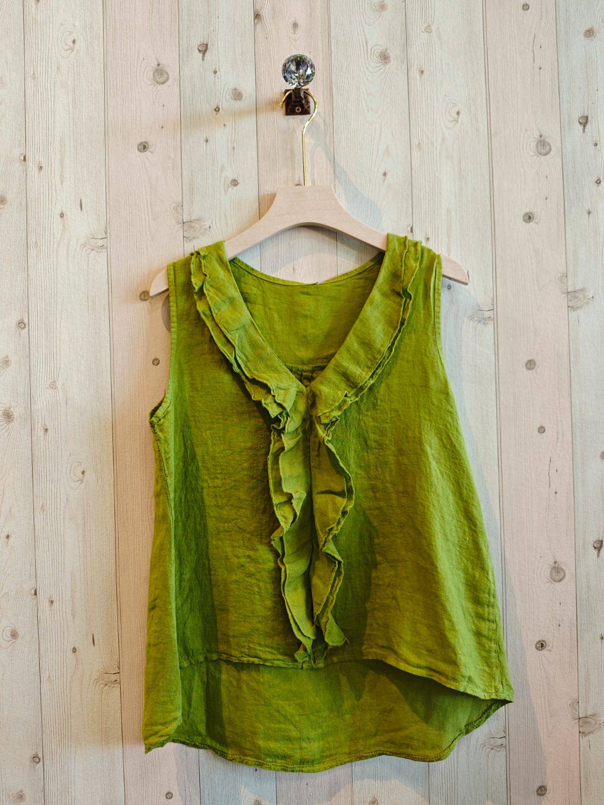 Linen & More - Wholesale Blouse - Women's - REF 17461 100% LINEN RUFFLE T-SHIRT14