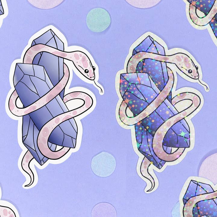 Crystal Snake Sticker/Witchy Holo Holographic Kawaii voor wholesale door LorenaxAngelina